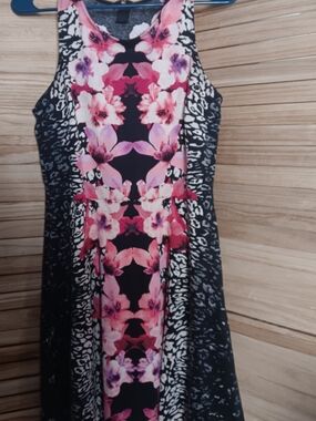 Floral dress L Pink and Black